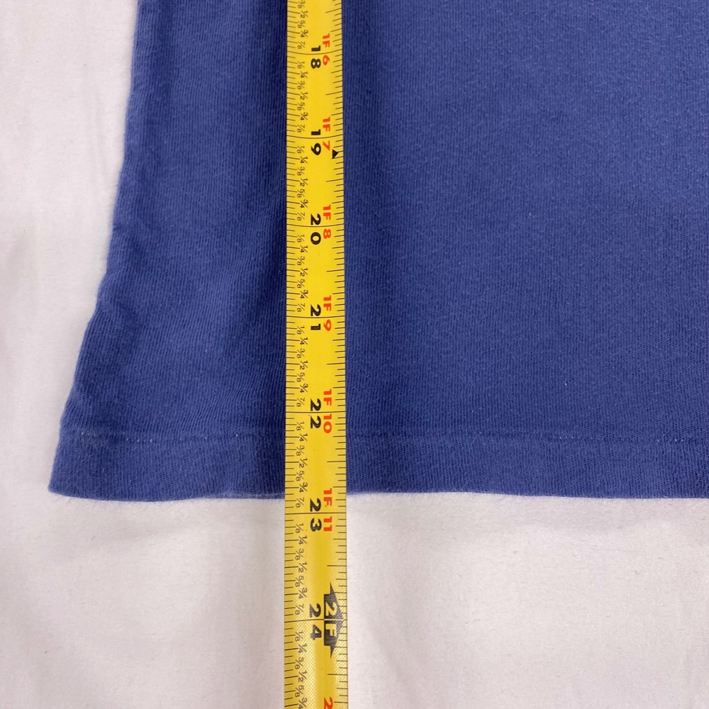 Abercrombie & Fitch Womens Blue Grey Raglan Baseball Graphic T Shirt Medium Y2K - Picture 5 of 7